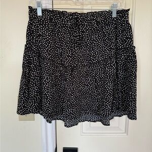Pink Lily Black and White Polka Dot Skort